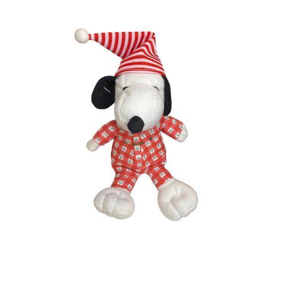 Vintage Whitmans Promotional Nighttime Snoopy Peanuts 9" Plush Bells Christmas - Picture 1 of 9